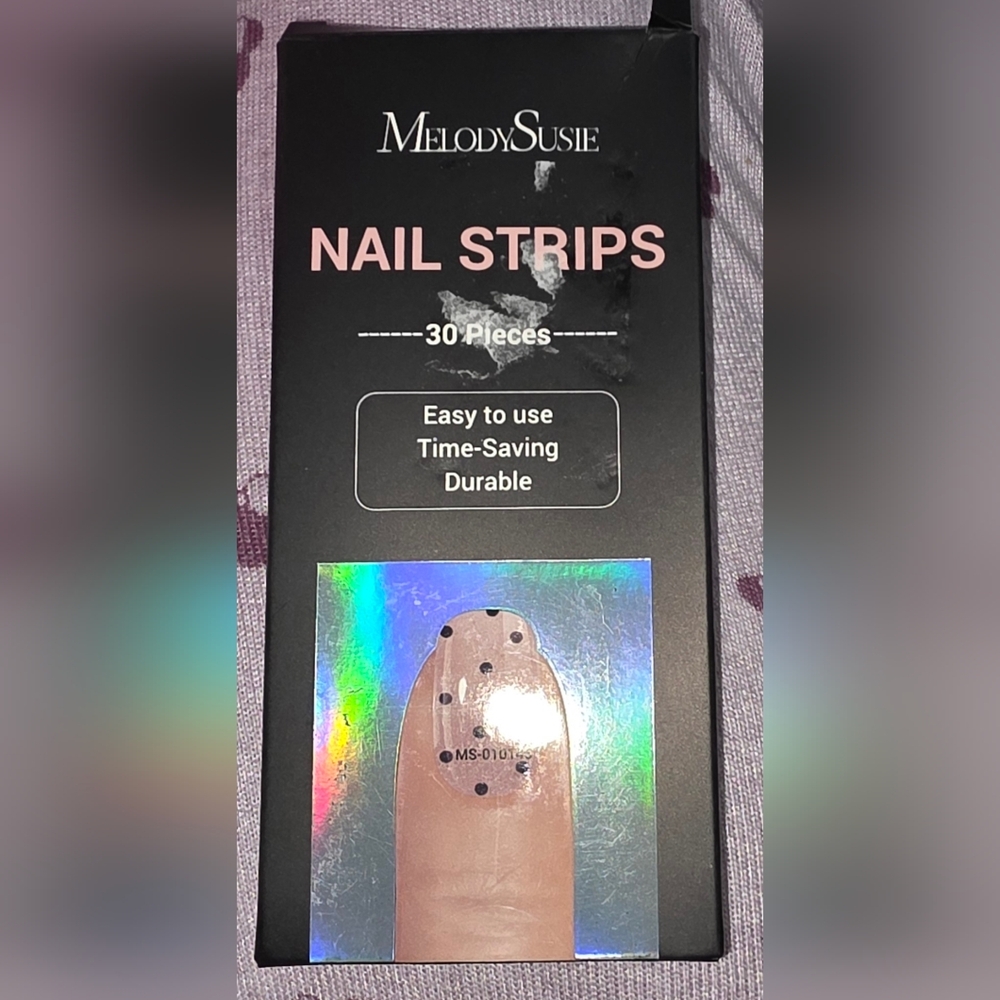Black Nail Strips - 30 Pieces